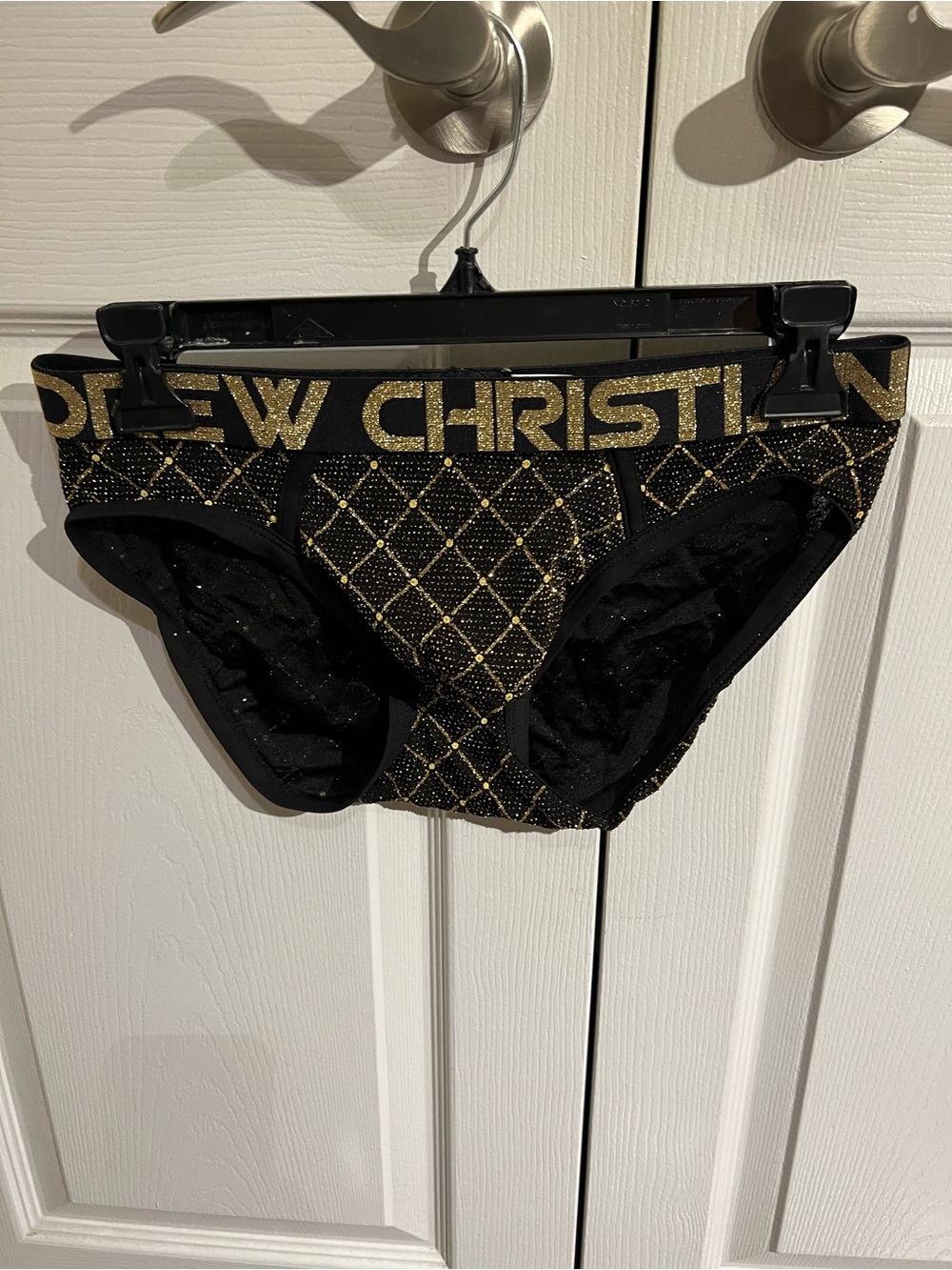 Andrew Christian Black & Gold Sparkle Briefs